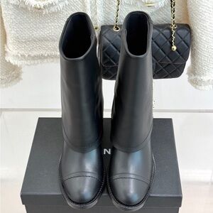 Chanel Women’s Chic Black Leather Boots